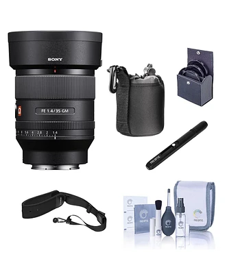 Sony Fe 35mm f/1.4 Gm Lens, Bundle with 67mm Filter Kit, Camera Sling Strap, Lens Case, Lens Cleaner and Cleaning Kit
