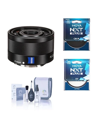 Sony Sonnar T Fe 35mm f/2.8 Za Lens for Sony E, Bundle with Hoya 49mm Uv+Cpl Filter Kit, Cleaning Kit