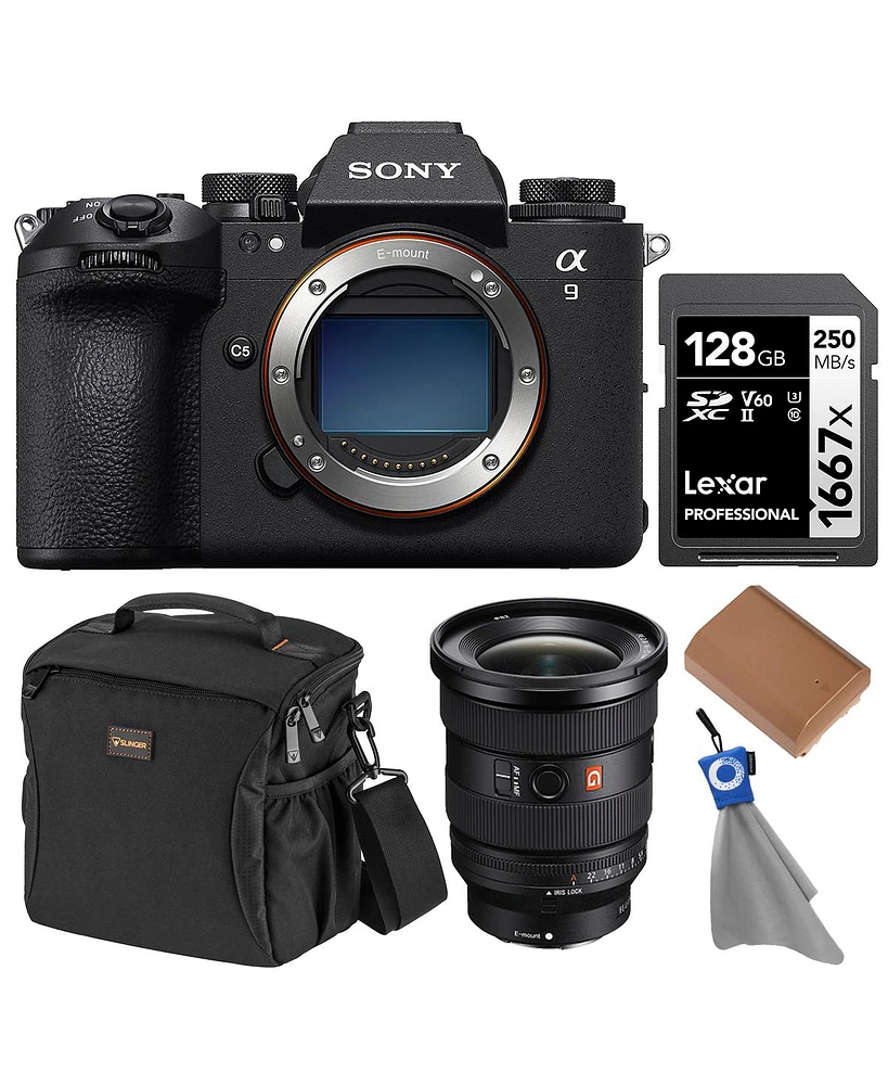Sony Alpha a9 Iii Mirrorless Camera with Fe 16-35mm f/2.8 Gm Ii Lens, Bundle with 128GB Memory Card, Battery and Bag