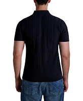 Karl Lagerfeld Paris Men's Cotton Short-Sleeve Quarter-Zip Sweater
