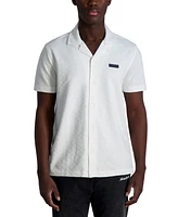 Karl Lagerfeld Paris Men's Short-Sleeve Camp Collar Shirt