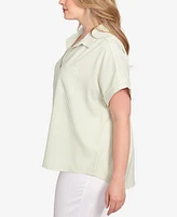 Hearts Of Palm Plus Stripe Pull Over Top