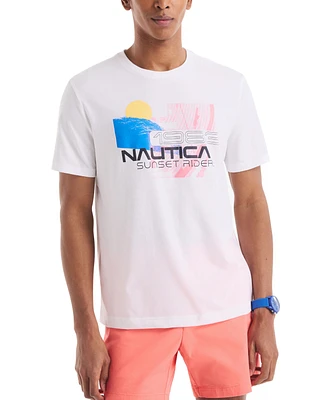 Nautica Men's Sunset Riders Logo Graphic T-Shirt