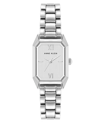 Anne Klein Women's Quartz Petite Octagonal Silver-Tone Metal Alloy Bracelet Watch, 21mm