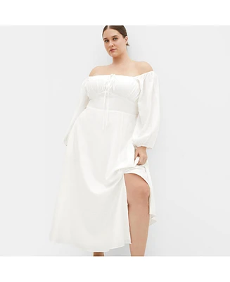 City Chic Plus Abbigail Elbow Sleeve Dress