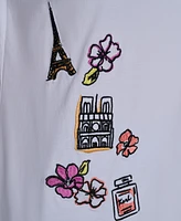 Karl Lagerfeld Paris Petite Multi Embroidered T-Shirt