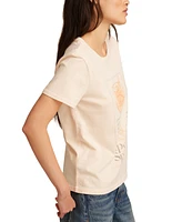 Lucky Brand Women's Cotton Aperol Spritz Crewneck Tee