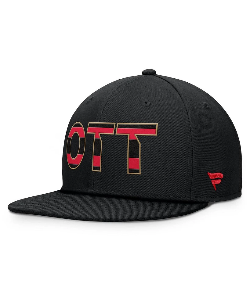 Fanatics Men's Black Ottawa Senators Authentic Pro Rink Snapback Hat