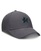 Nike Men's Gray Miami Marlins Club Performance Adjustable Hat