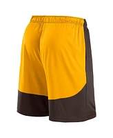 Fanatics Men's Brown/Gold San Diego Padres Launch Polyester Shorts