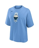 Nike Women's Light Blue Milwaukee Brewers City Connect Logo Boxy T-Shirt