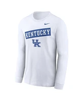 Nike Men's White Kentucky Wildcats Two-Hit Classic Location Long Sleeve T-Shirt