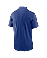 Nike Men's White/Royal Kansas City Royals Vapor Striped Performance Polo Shirt