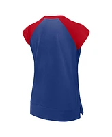Nike Women's Royal/Red Atlanta Braves Cooperstown Collection Raglan Performance T-Shirt