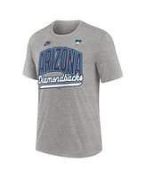 Nike Men's Heather Gray Arizona Diamondbacks Cooperstown Collection Retro Tri-Blend T-Shirt