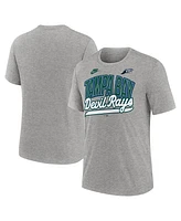 Nike Men's Heather Gray Tampa Bay Rays Cooperstown Collection Retro Tri-Blend T-Shirt