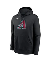 Nike Men's Black Arizona Diamondbacks Logo Club Fleece Pullover Hoodie