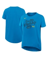 Nike Women's Blue Philadelphia Phillies 2025 City Connect Flowy Fashion Tri-Blend Performance T-Shirt