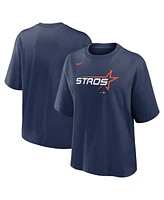 Nike Women's Navy Houston Astros 2025 City Connect Logo Boxy T-Shirt