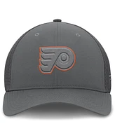 Fanatics Men's Gray Philadelphia Flyers Flex Fitted Hat
