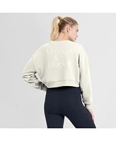 Fanatics Women's Cream San Francisco Giants Relax Studio Cropped Pullover Sweatshirt