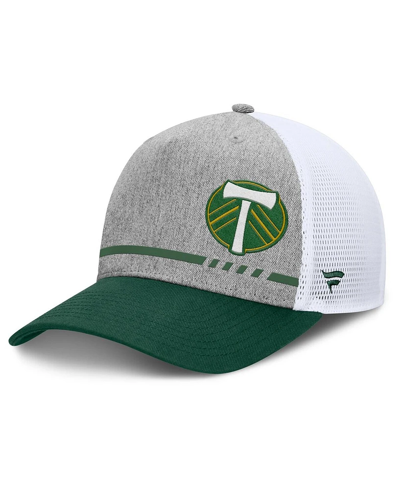 Fanatics Men's Heather Gray Portland Timbers Low Block Trucker Adjustable Hat