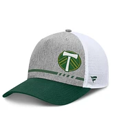 Fanatics Men's Heather Gray Portland Timbers Low Block Trucker Adjustable Hat