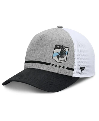 Fanatics Men's Heather Gray Minnesota United Fc Low Block Trucker Adjustable Hat