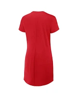 Fanatics Women's Red St. Louis Cardinals Relaxed fit Drape T-Shirt Dress