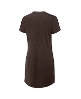 Fanatics Women's Brown San Diego Padres Relaxed fit Drape T-Shirt Dress