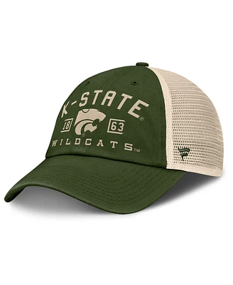 Fanatics Men's Olive Kansas State Wildcats Oht Military Appreciation Frontier Trucker Adjustable Hat
