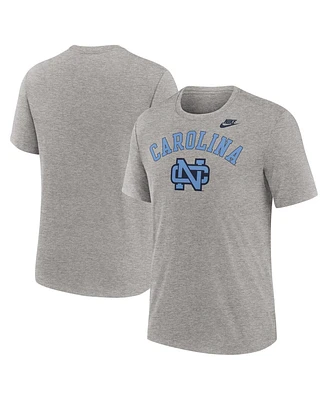 Nike Men's Heather Gray North Carolina Tar Heels Legacy Arch Tri-Blend T-Shirt