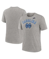 Nike Men's Heather Gray North Carolina Tar Heels Legacy Arch Tri-Blend T-Shirt