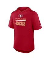 Nike Men's Scarlet San Francisco 49ers Lockup Tri-Blend Hoodie T-Shirt