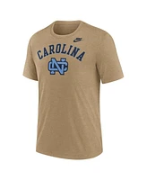 Nike Men's Heather Light Brown North Carolina Tar Heels Legacy Arch Tri-Blend T-Shirt