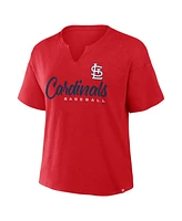Fanatics Women's Red St. Louis Cardinals Fan Fave Stadium Slub Boxy T-Shirt