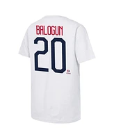 Outerstuff Big Boys and Girls Folarin Balogun White Usmnt Name Number T-Shirt