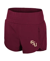 Colosseum Women's Garnet Florida State Seminoles Stop By Smocked High Waist Shorts