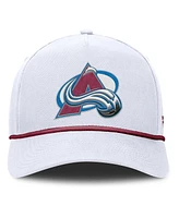 Fanatics Men's White Colorado Avalanche Rope A-Frame Adjustable Hat