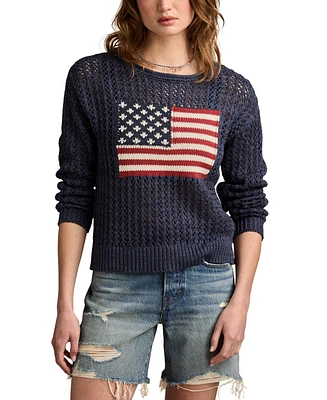 Lucky Brand Women's Cotton Americana Long-Sleeve Sweater
