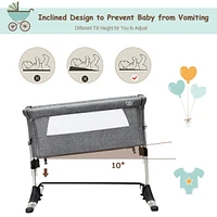 Costway Baby Portable Bed Side Sleeper Travel Bassinet Crib