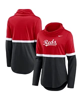 Nike Women's Red/Black Cincinnati Reds Club Lettering Fashion Performance Pullover Sweatshirt