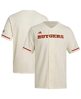 Adidas Men's Cream Rutgers Scarlet Knights Replica Baseball Jersey