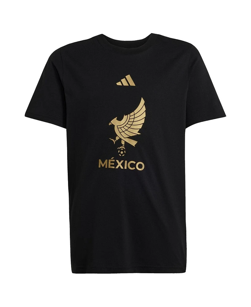Adidas Big Boys and Girls Black Mexico National Team 2025 Third Jersey Dna Graphic T-Shirt