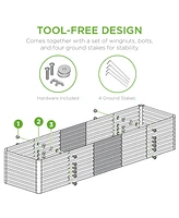 Best Choice Products 8x2x2ft Outdoor Metal Raised Garden Bed, Planter Box for Vegetables