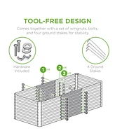 Best Choice Products 4x2x2ft Outdoor Metal Raised Garden Bed, Planter Box for Vegetables, Flowers