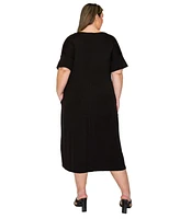 L I V D Plus Olivia Pocket Midi Dress