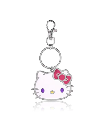 Hello Kitty Face Metal Keychain with Classic Bow
