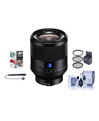 Sony Planar T Fe 50mm F1.4 Za Lens - Bundle With 72mm Filter Kit, Cleaning Kit, Lens Wrap (19x19), Lenscap Leash, Pc Software Package