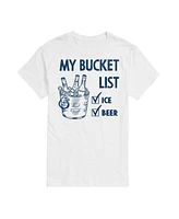 Airwaves Men's Bucket List Ice Beer Summer Short Sleeve T-Shirt